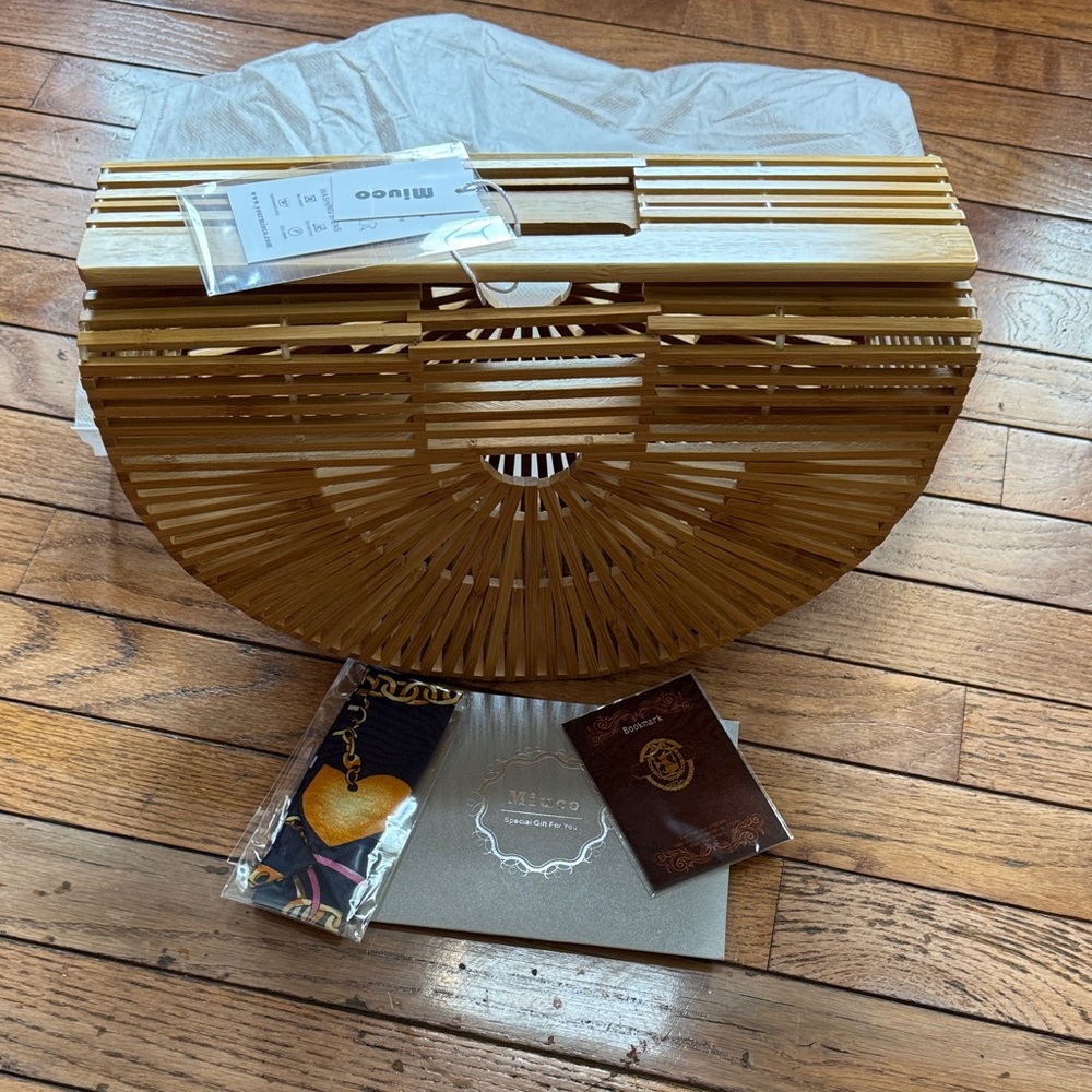 Elegant Bamboo Arc Handbag